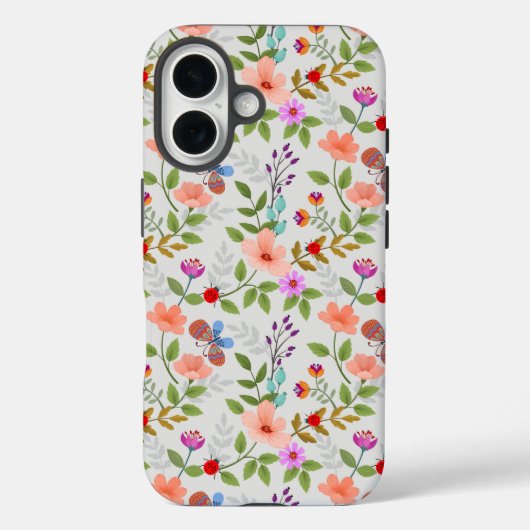 Bloemen en vlinders Case-Mate iPhone case (Achterkant)