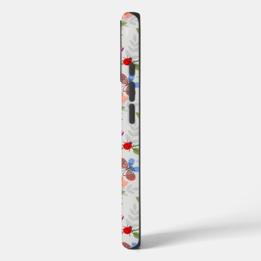 Bloemen en vlinders Case-Mate iPhone case (Achterkant / Links)