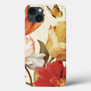 Bloemen en vlinders iPhone 13 hoesje