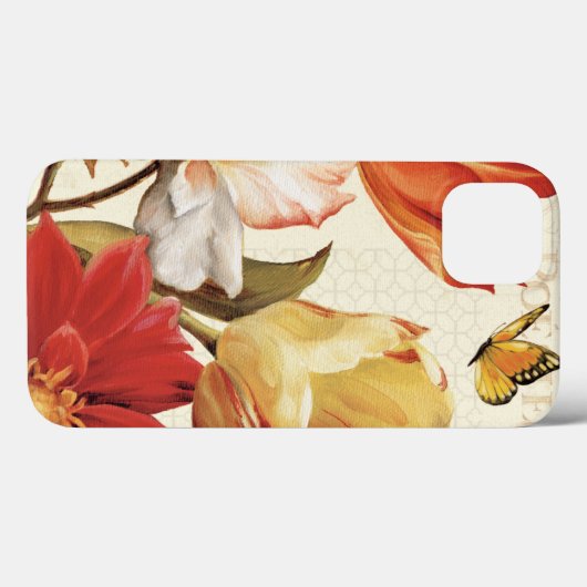 Bloemen en vlinders Case-Mate iPhone case (Achterkant (horizontaal))