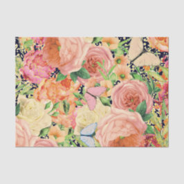 Bloemen en vlinders Decoupage Tissue Paper Tissuepapier