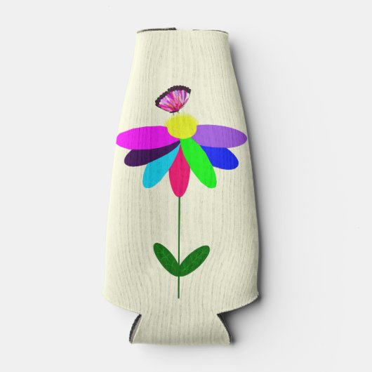 Bloemen en vlinders fles koeler (Voorkant)