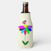 Bloemen en vlinders fles koeler (Fles Voorkant)