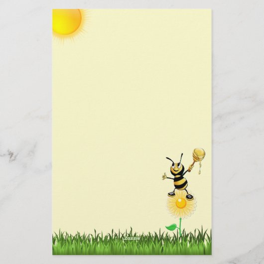 Bloemen en Vlinders Gepersonaliseerd 5,5" x 8,5" Briefpapier (Achterkant)