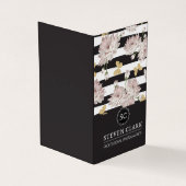 Bloemen en vlinders | Gestreept Visitekaartje (Buitenkant)