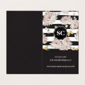 Bloemen en vlinders | Gestreept Visitekaartje (Binnenkant ongevouwen)