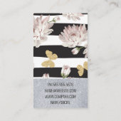 Bloemen en vlinders | Glitter Makeup-set Visitekaartje (Achterkant)