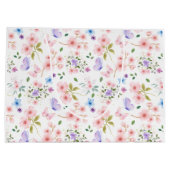 Bloemen en vlinders groot cadeauzakje (Achterkant)