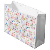 Bloemen en vlinders groot cadeauzakje (Voorkant Gekanteld)