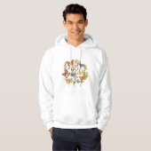 Bloemen en vlinders hoodie (Voorkant volledig)