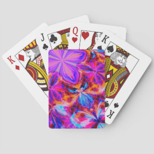 Bloemen en vlinders in het Abstract* Pokerkaarten