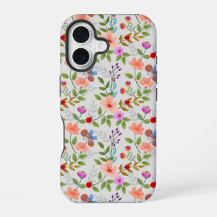 Bloemen En Vlinders iPhone 16 Hoesje