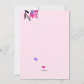 Bloemen en vlinders kaart (Achterkant)