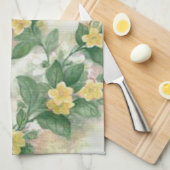 Bloemen en vlinders keukenhanddoek (Quarter Fold)