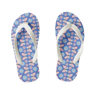Bloemen en vlinders kinder teenslippers