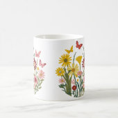 Bloemen en vlinders koffiemok (Center)