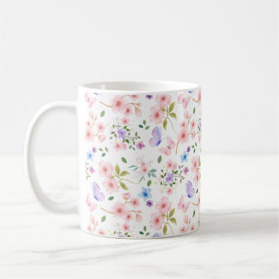 Bloemen en Vlinders Koffiemok