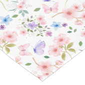 Bloemen en vlinders korte tafelloper (Hoek)