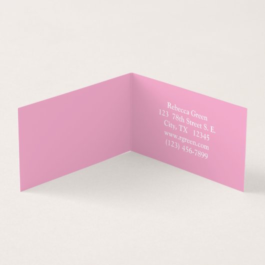 Bloemen en vlinders kunstwerk visitekaartje (Binnen)