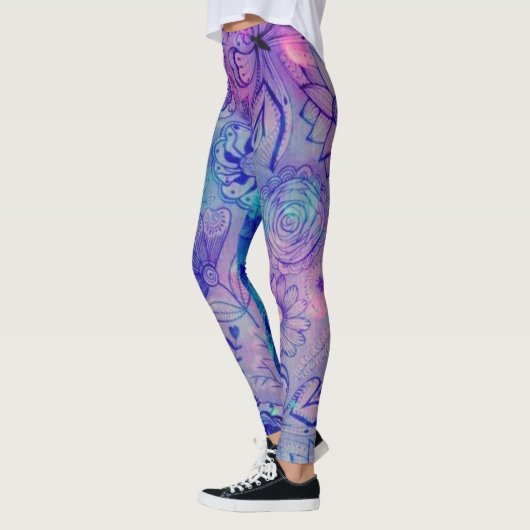 Bloemen en vlinders leggings (Links)