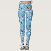 Bloemen en vlinders leggings (Voorkant)