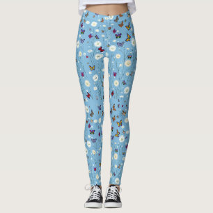 Bloemen en vlinders leggings