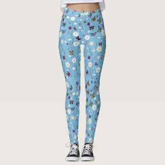 Bloemen en vlinders leggings