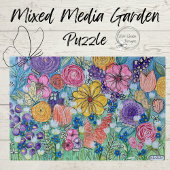 Bloemen en vlinders legpuzzel