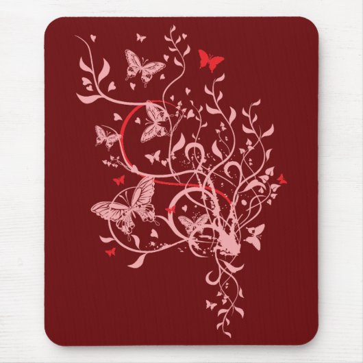 Bloemen en vlinders muismat (Voorkant)