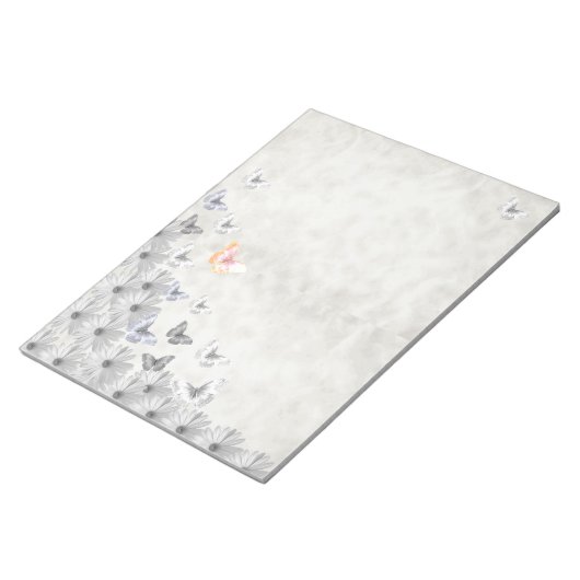 Bloemen en vlinders notitieblok (Schuin)