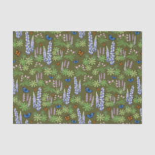 Bloemen en vlinders ontkoppelen van papieren lupin tissuepapier