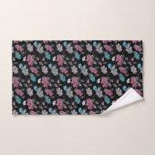 Bloemen en vlinders patroon bad handdoek (Handdoek)