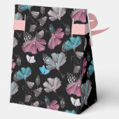 Bloemen en vlinders patroon bedankdoosjes (Achterkant)