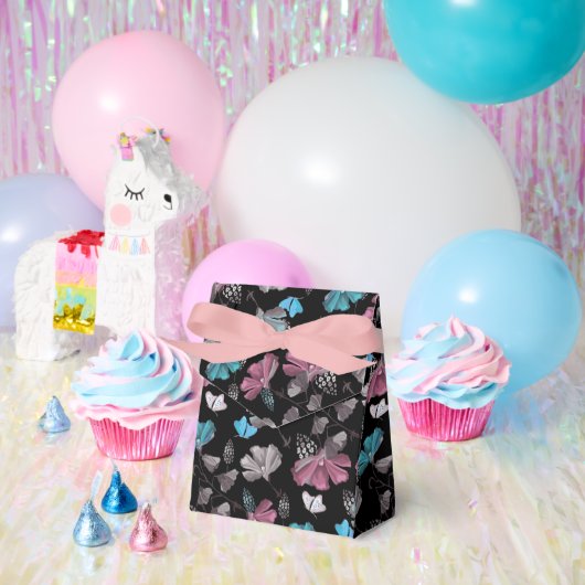 Bloemen en vlinders patroon bedankdoosjes (Feest)