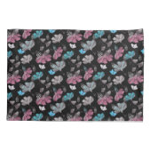Bloemen en vlinders patroon kussensloop (Achterkant)
