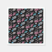 Bloemen en vlinders patroon servet (Voorkant)