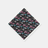 Bloemen en vlinders patroon servet (Hoek)