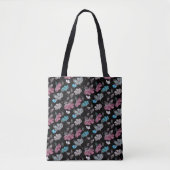 Bloemen en vlinders patroon tote bag (Voorkant)