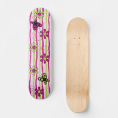 Bloemen en vlinders persoonlijk skateboard (Voorkant)