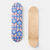 Bloemen en vlinders persoonlijk skateboard (Voorkant)