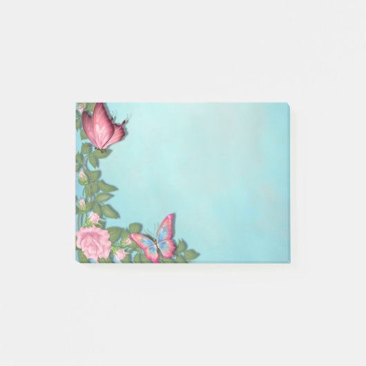 Bloemen en vlinders post-it® notes (Voorkant)