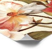 Bloemen en vlinders poster (Hoek)