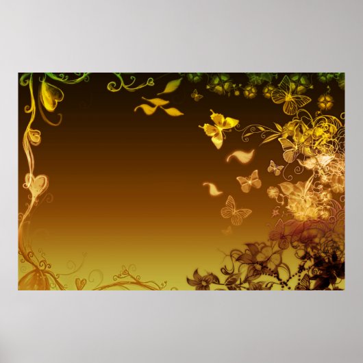 Bloemen en vlinders poster (Voorkant)