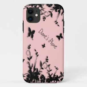 Bloemen en Vlinders Roze Persoonlijke iPhone 5 Hoe 11 Hoesje