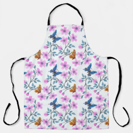 Bloemen en vlinders schort