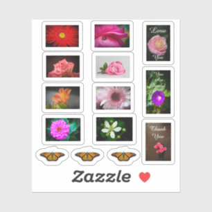 Bloemen en vlinders sticker