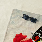 bloemen en vlinders strandlaken (In situ)