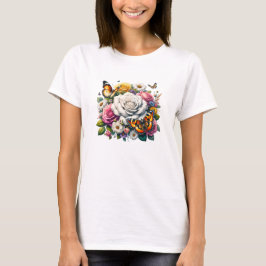 BLOEMEN EN VLINDERS T-SHIRT