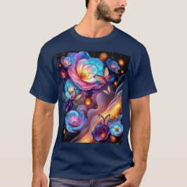Bloemen en vlinders t-shirt