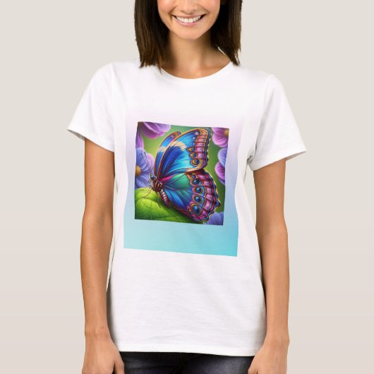 BLOEMEN EN VLINDERS T-SHIRT (Voorkant)